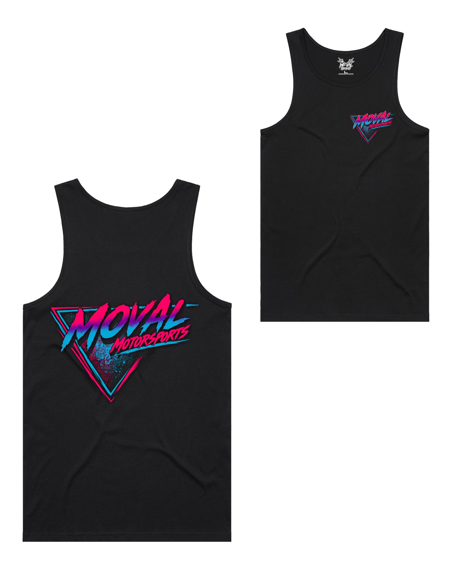 Moval Retro Logo Tank Black