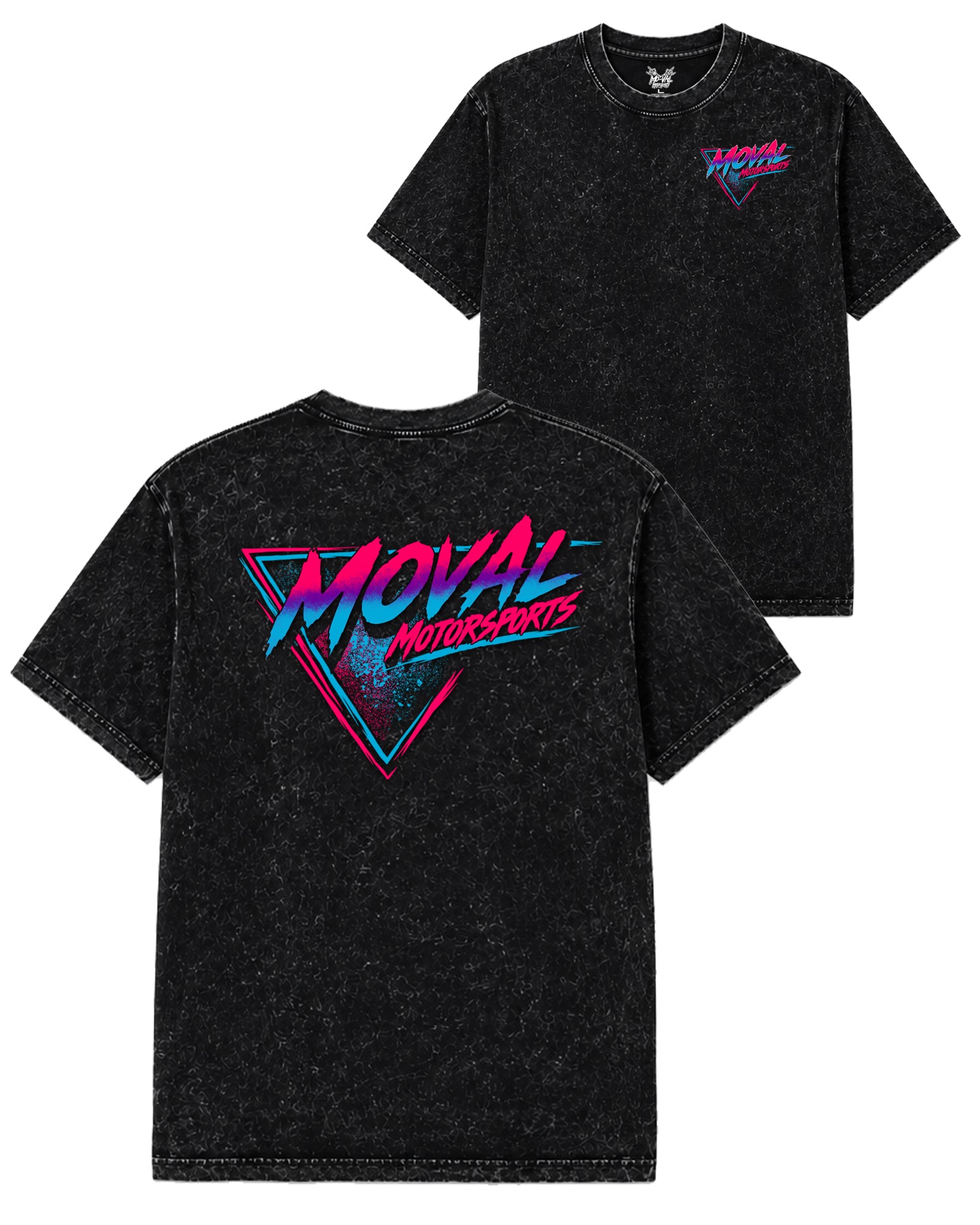 Moval Retro Logo Vintage Tee Black